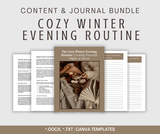 Cozy Winter Evening Routine | Content & Journal Bundle