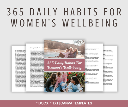 365 Daily Habits For Women's Wellbeing | Content Bundle