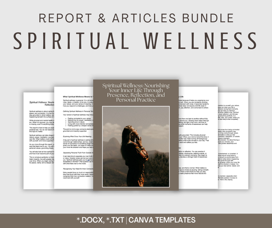 Spiritual Wellness | Report & Articles Bundle