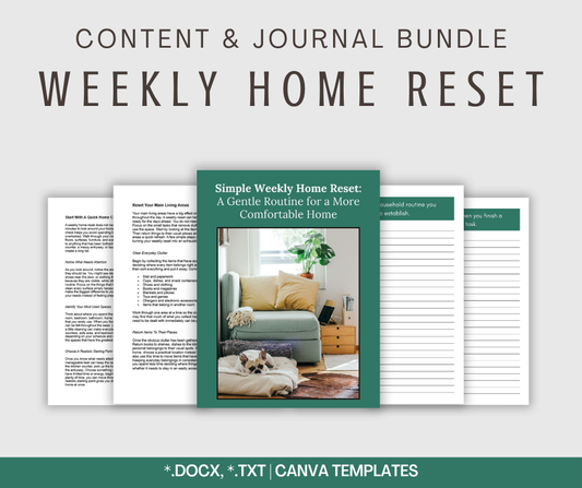 Weekly Home Reset | Content & Journal Bundle