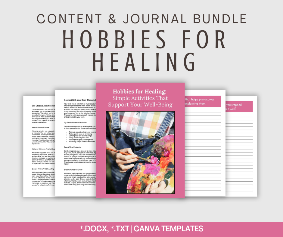 Hobbies For Healing | Content & Journal Bundle