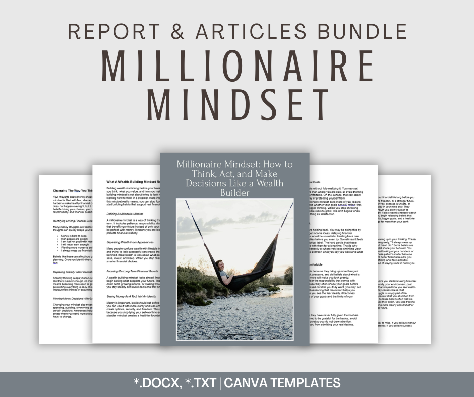 Millionaire Mindset | Report & Articles Bundle