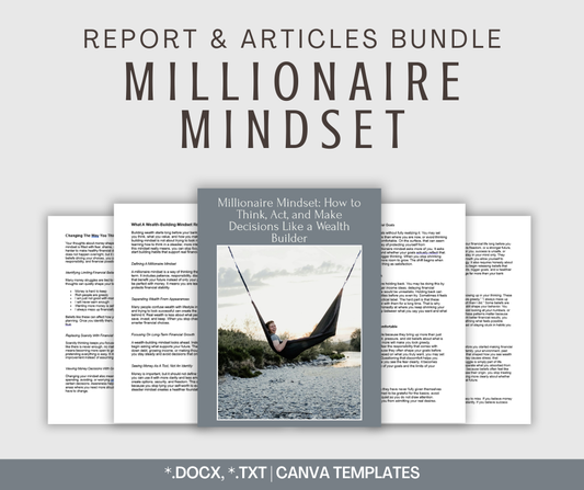 Millionaire Mindset | Report & Articles Bundle