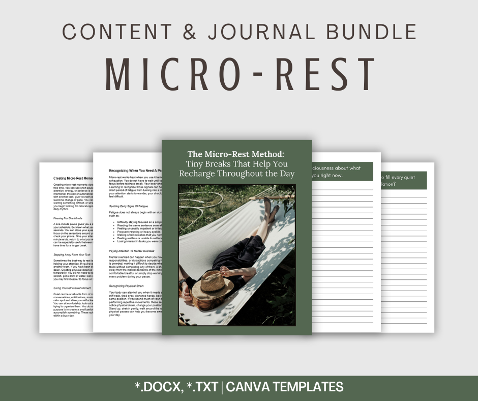 Micro-Rest | Content & Journal Bundle