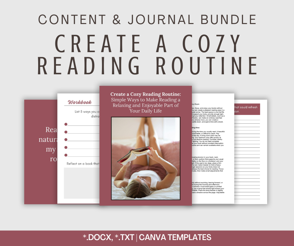 Create a Cozy Reading Routine | Content & Journal Bundle