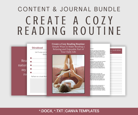 Create a Cozy Reading Routine | Content & Journal Bundle