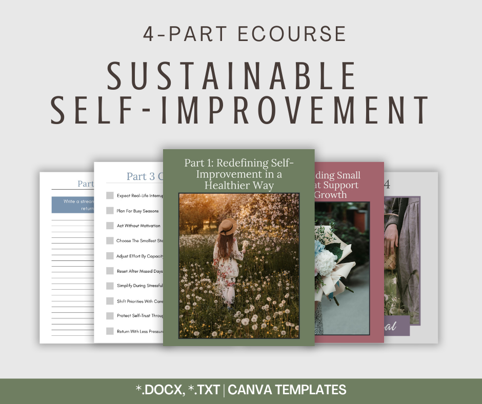 4-Part eCourse: Sustainable Self-Improvement