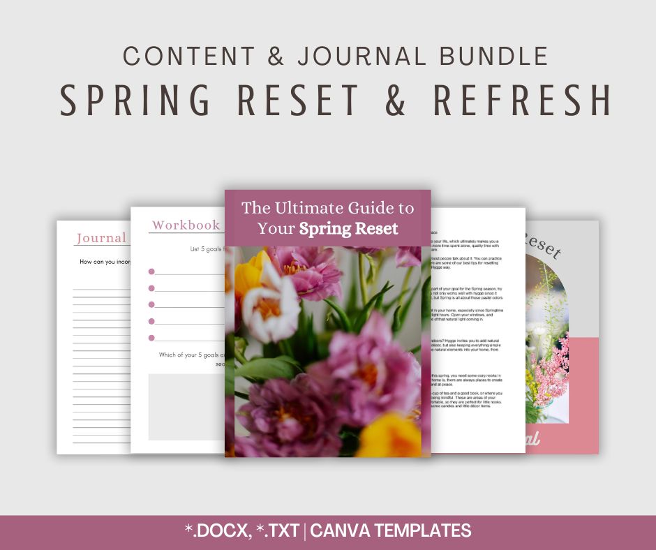 Spring Reset and Refresh | Content & Journal Bundle – Happy Healthy Content
