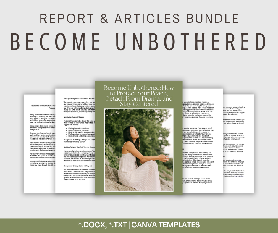 Become Unbothered | Report & Articles Bundle