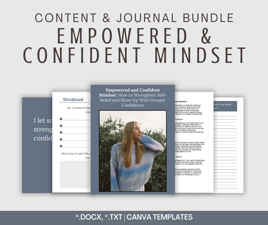 Empowered and Confident Mindset | Content & Journal Bundle