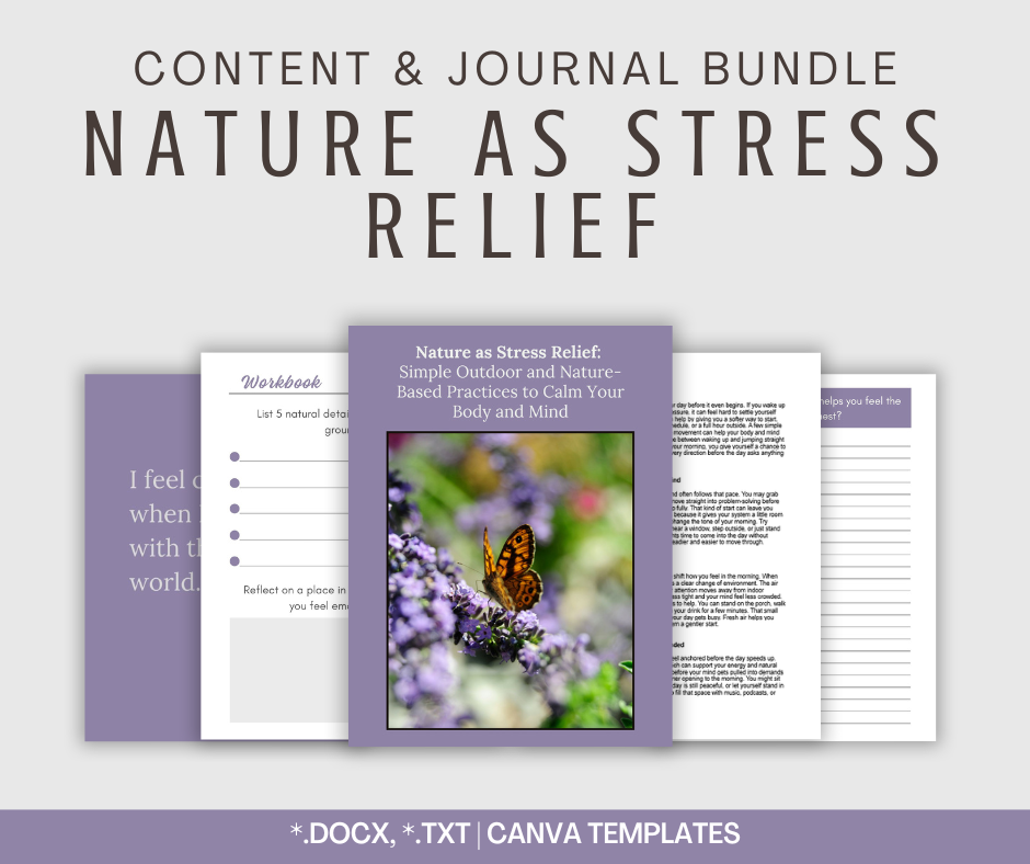Nature as Stress Relief | Content & Journal Bundle