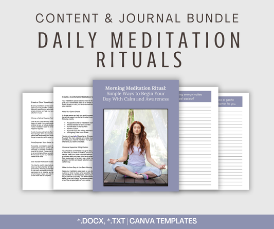 Daily Meditation Rituals | Content & Journal Bundle