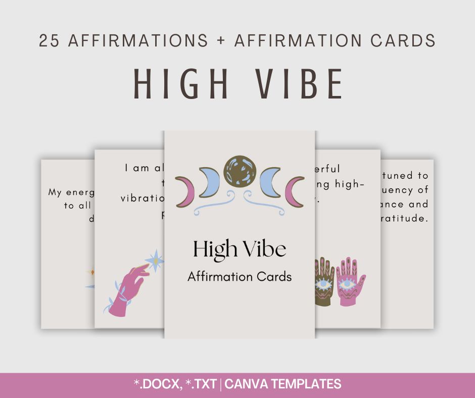 High Vibe Affirmations | PLR Minis – Happy Healthy Content