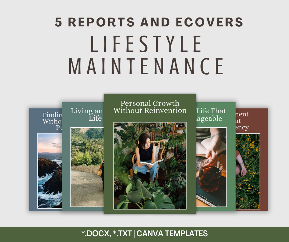 Lifestyle Maintenance Reports | 5 Report Bundle