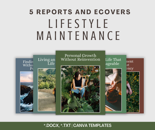 Lifestyle Maintenance Reports | 5 Report Bundle
