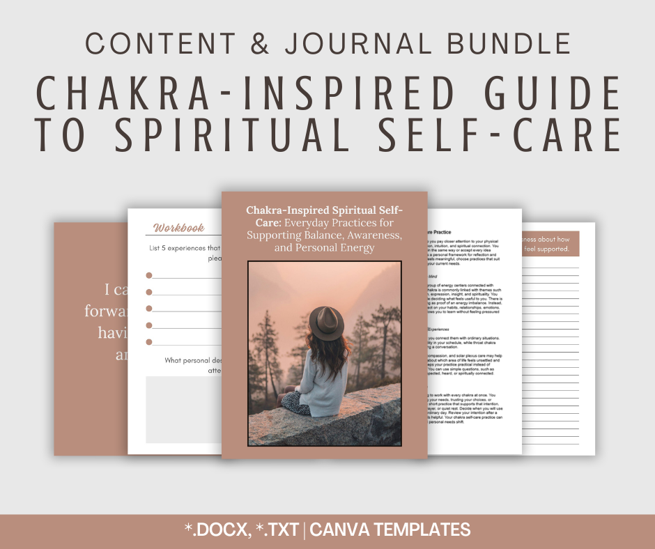 Chakra-Inspired Guide to Spiritual Self-Care | Content & Journal Bundle