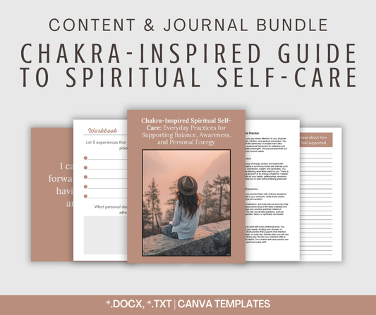 Chakra-Inspired Guide to Spiritual Self-Care | Content & Journal Bundle