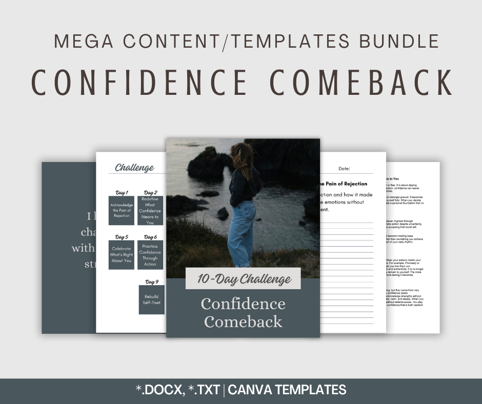 Confidence Comeback | MEGA Content and Templates Bundle