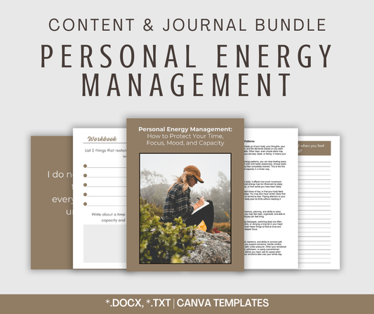 Personal Energy Management | Content & Journal Bundle