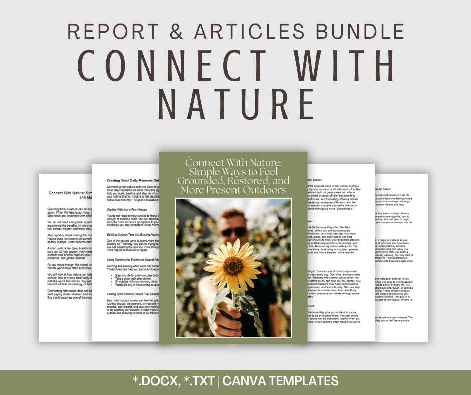 Connect With Nature | Report & Articles Bundle