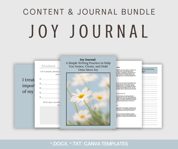 Joy Journal | Content & Journal Bundle – Happy Healthy Content