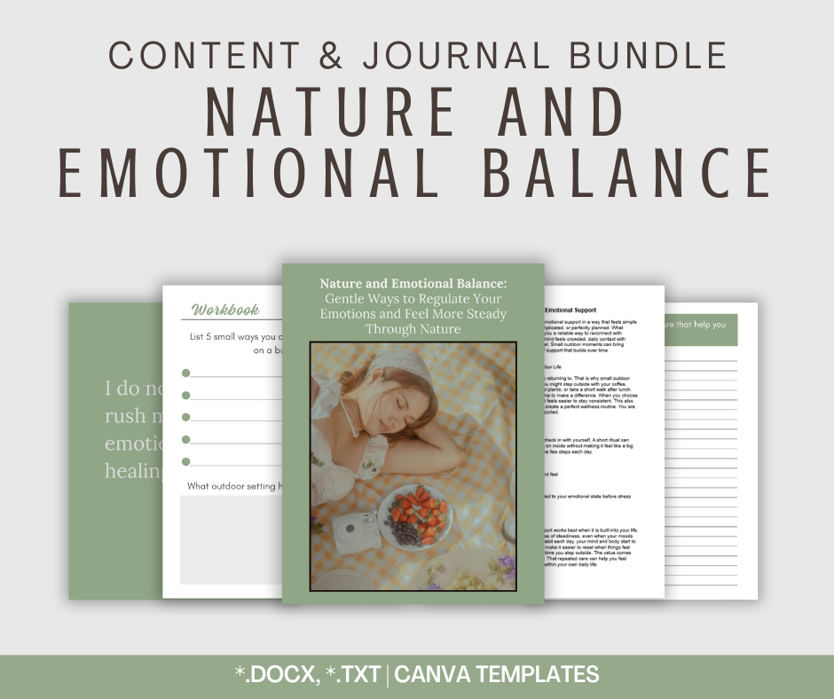 Nature and Emotional Balance | Content & Journal Bundle