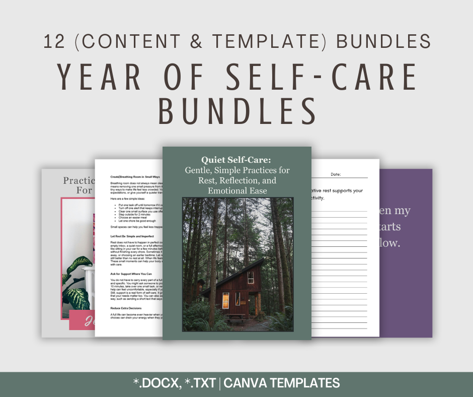 Year of Self-Care Bundles | 12 Bundles