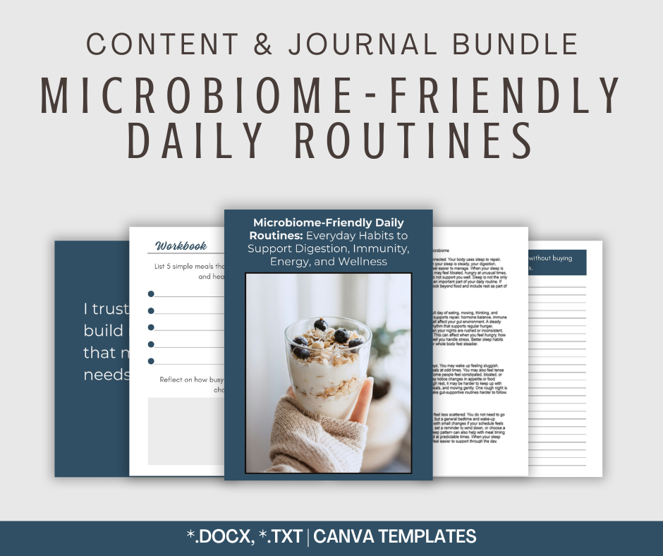 Microbiome-Friendly Daily Routines | Content & Journal Bundle