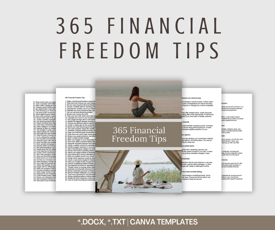 365 Financial Freedom Tips | Content Bundle