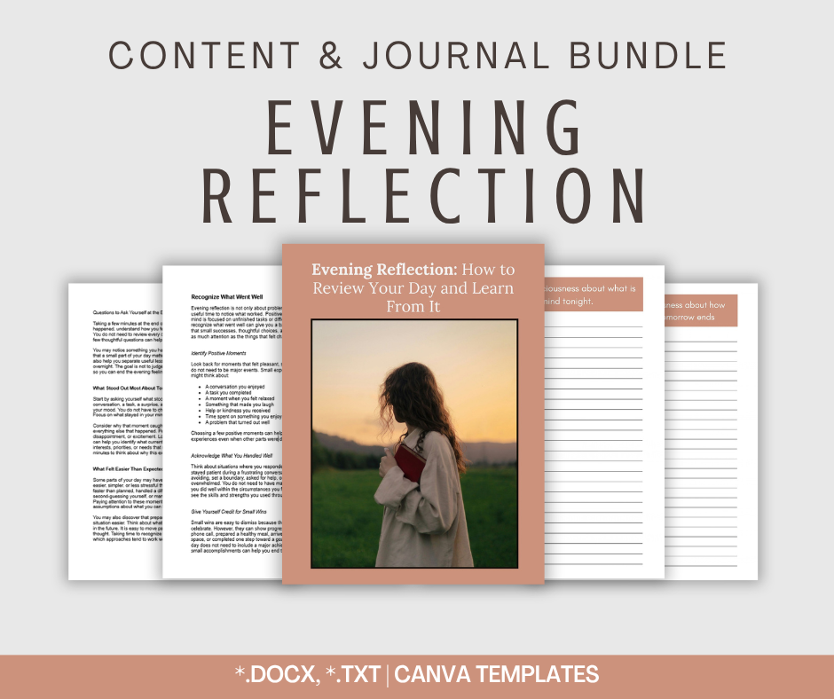 Evening Reflection | Content & Journal Bundle