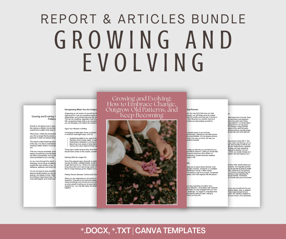 Growing and Evolving | Report & Articles Bundle