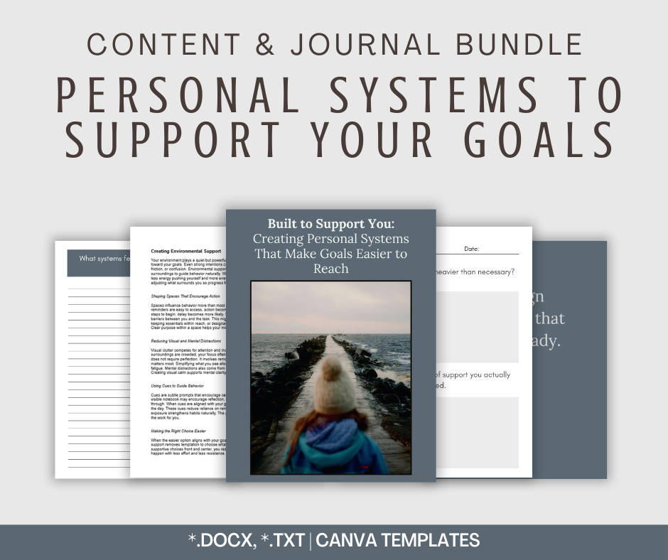 Personal Systems to Support Your Goals | Content & Journal Bundle