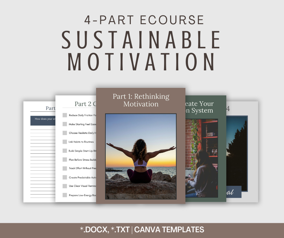4-Part eCourse: Sustainable Motivation