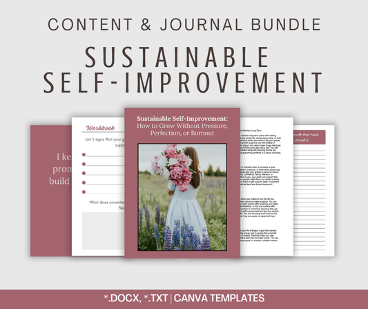 Sustainable Self-Improvement | Content & Journal Bundle