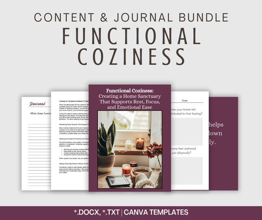 Functional Coziness | Content & Journal Bundle