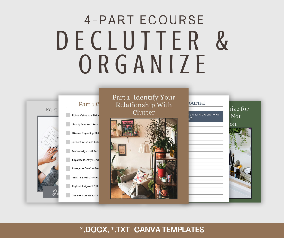 4-Part eCourse: Declutter and Organize