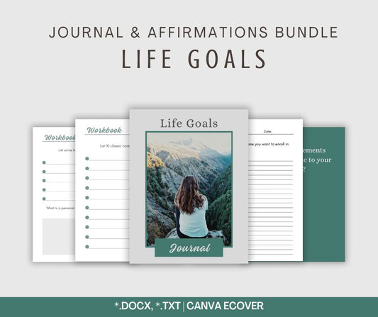 Life Goals | Journal & Affirmations Bundle
