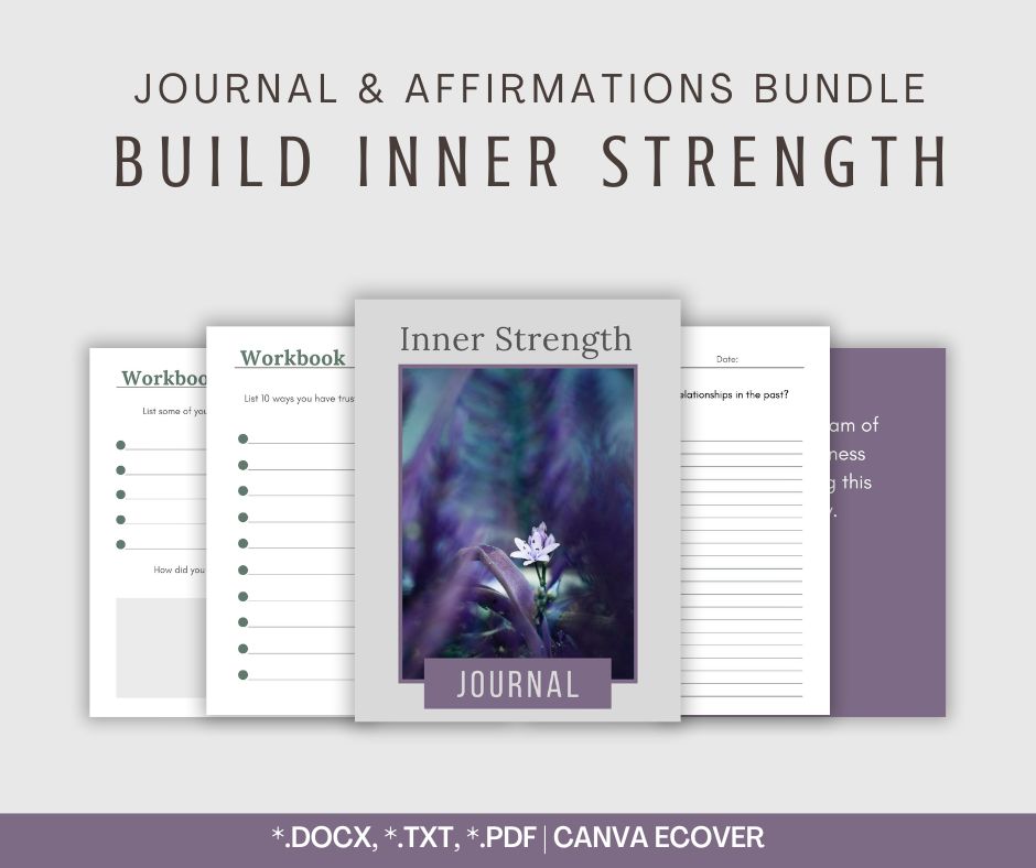 Inner Strength Journal & Affirmations Bundle