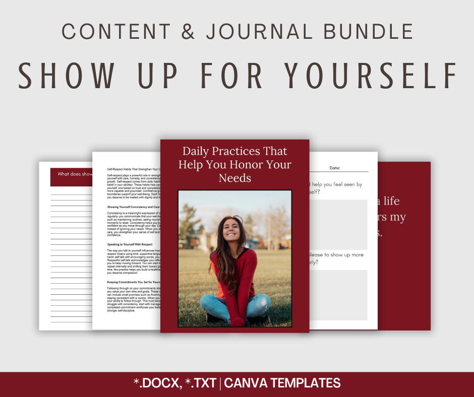 Showing Up For Yourself | Content & Journal Bundle