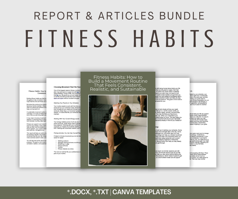 Fitness Habits | Report & Articles Bundle