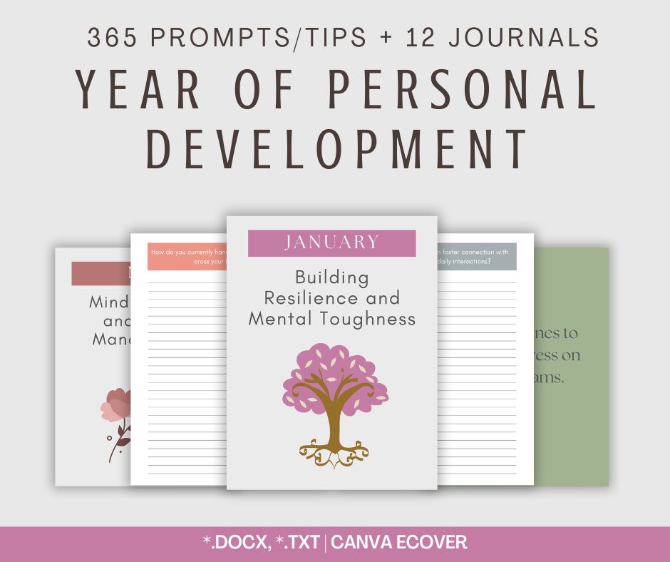 A Year of Personal Development | Journals, Prompts, Tips