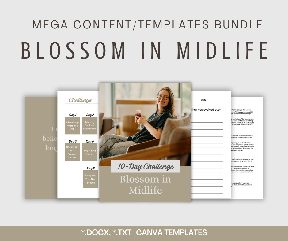Blossom in Midlife | MEGA Content and Templates Bundle