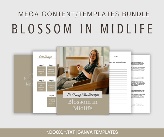 Blossom in Midlife | MEGA Content and Templates Bundle