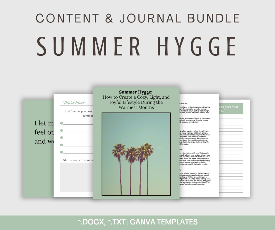 Summer Hygge | Content & Journal Bundle
