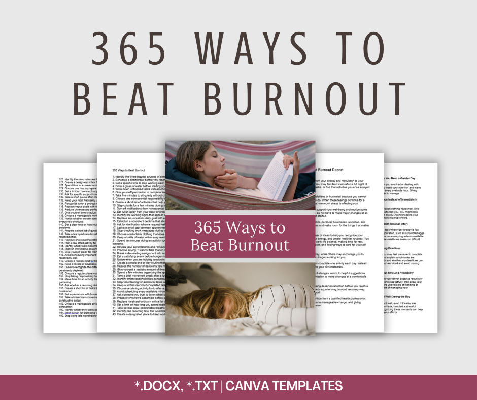 365 Ways to Beat Burnout | Content Bundle