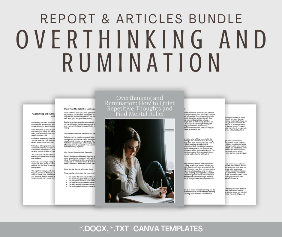 Overthinking and Rumination | Report & Articles Bundle