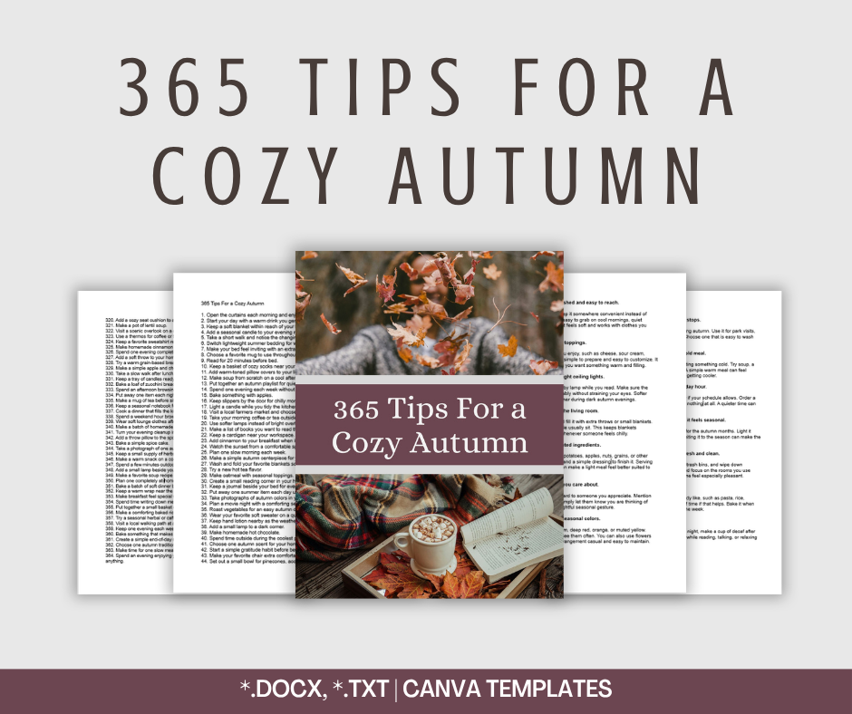 365 Tips For a Cozy Autumn | Content Bundle
