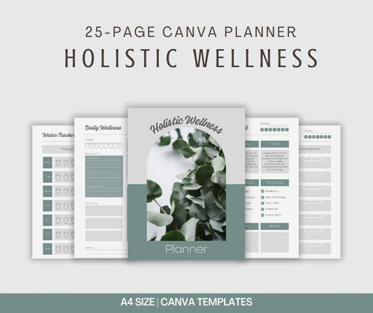 Holistic Wellness Planner | Canva Templates