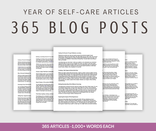 A Year of Self-Care Blog Posts | 365 Articles