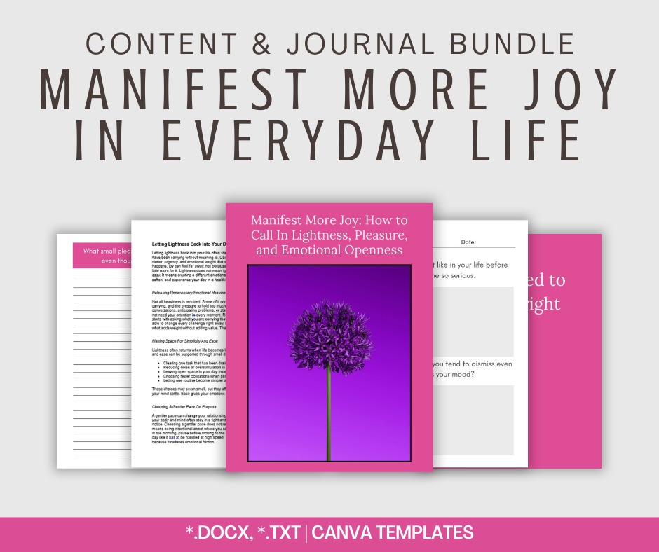 Manifest Joy in Everyday Life | Content & Journal Bundle